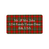 Gillispie Tartan Label (Voorkant)