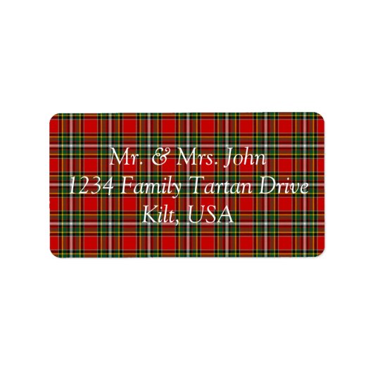 Gillispie Tartan Label (Voorkant)