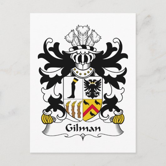 Gilman Family Crest Briefkaart (Voorkant)