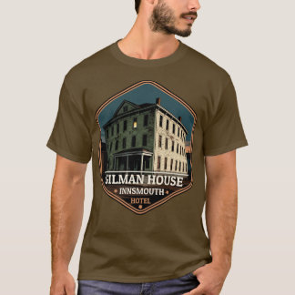Gilman House Innsmouth Hotel Oude Reisbadge T-shirt