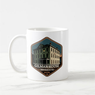 Gilman House Innsmouth Hotel Vintage Reisbadge Koffiemok