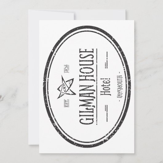 Gilman House Innsmouth Lovecraftian Kaart (Voorkant)