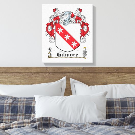 Gilmore Family Crest Canvas Afdruk (Insitu (Slaapkamer))