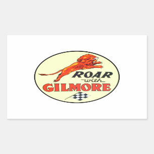 gilmore gasoline rechthoekige sticker