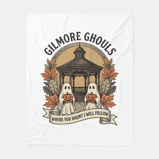 Gilmore Geesten Oude Halloween Geest Fleece Deken (Voorkant)