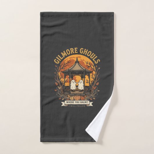 Gilmore Ghouls Halloween Ghost Gazebo Design_1 Handdoek (Handdoek)