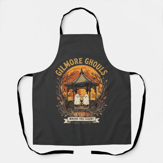 Gilmore Ghouls Halloween Ghost Gazebo Design_1 Schort (Voorkant)