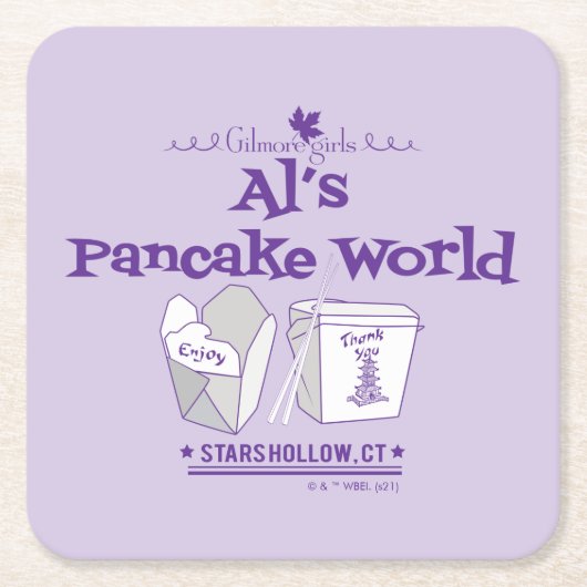 Gilmore Girls | Al's Pancake World Kartonnen Onderzetters (Voorkant)