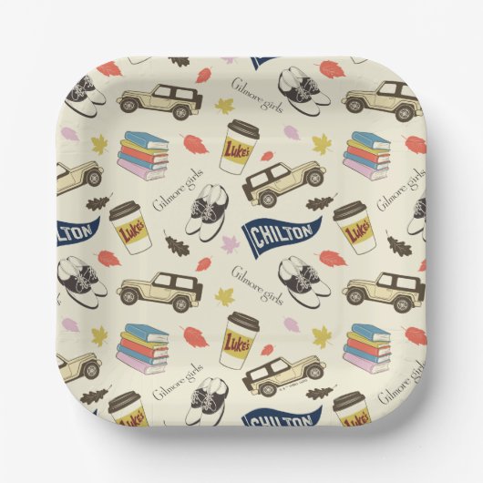 Gilmore Girls Chilton Herfst Patroon Papieren Bordje (Voorkant)