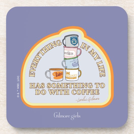 Gilmore Girls | Coffee Quote Graphic Bier Onderzetter (Voorkant)