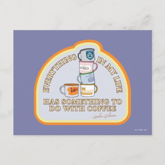 Gilmore Girls | Coffee Quote Graphic Briefkaart (Voorkant)
