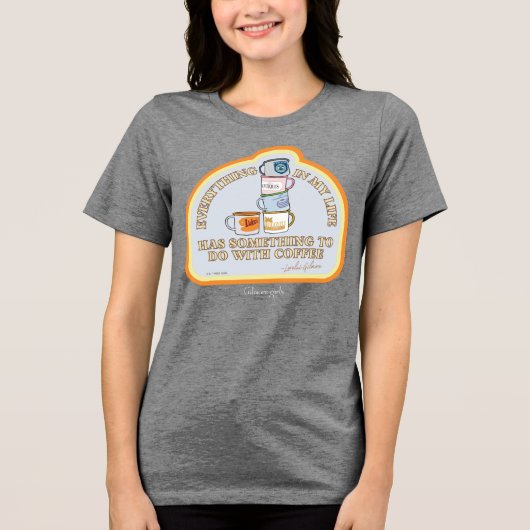 Gilmore Girls | Coffee Quote Graphic Tri-Blend Shirt (Voorkant)