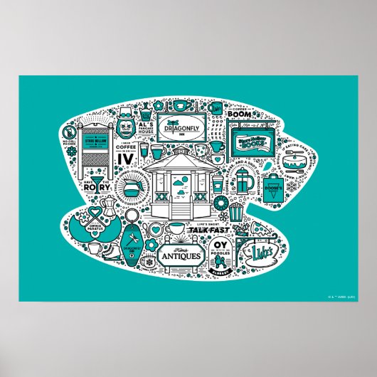 Gilmore Girls Doodle Art Poster (Voorkant)
