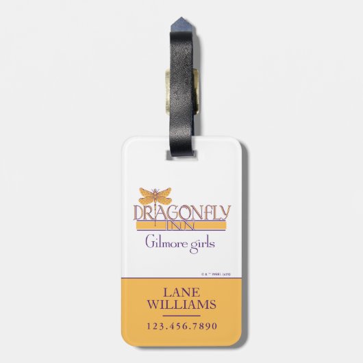 Gilmore Girls | Dragonfly Inn Logo Bagagelabel (Achterkant verticaal)