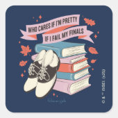 Gilmore Girls Finals Quote Design Vierkante Sticker (Voorkant)