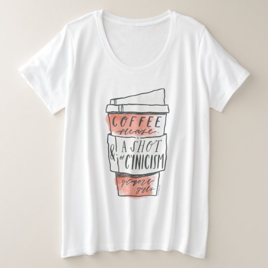 Gilmore Girls | Koffie Grote Maat T-shirt (Design voorkant)