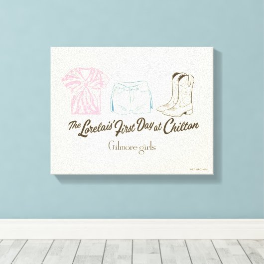 Gilmore Girls Lorelai Chilton Outfit Design Canvas Afdruk (Insitu (Houten vloer))