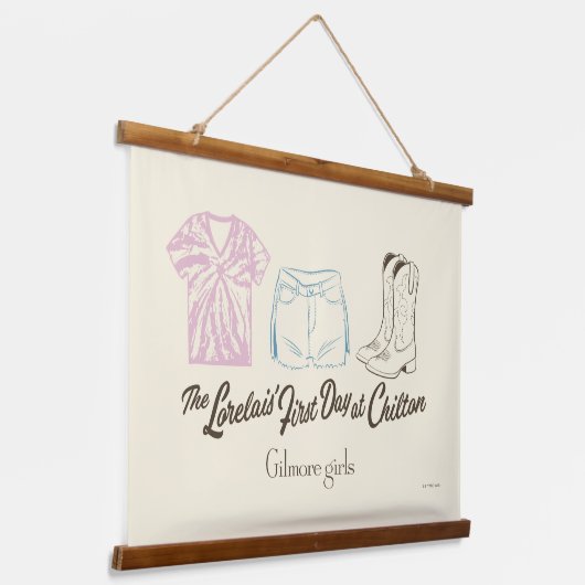 Gilmore Girls Lorelai Chilton Outfit Design Hangend Wandkleed (Gebogen)