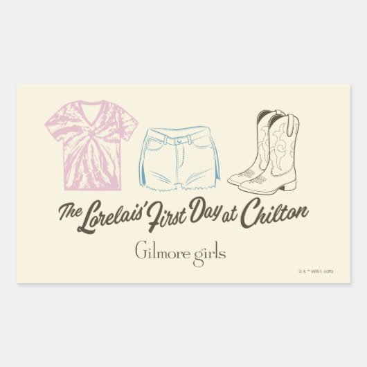 Gilmore Girls Lorelai Chilton Outfit Design Rechthoekige Sticker (Voorkant)
