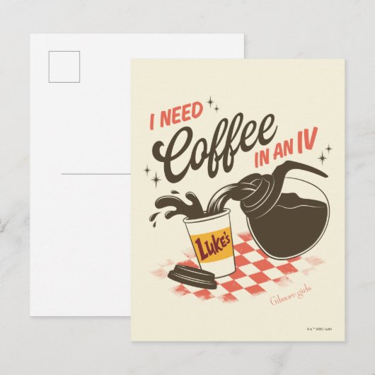 Gilmore Girls Luke’s Coffee IV Quote Briefkaart (Voorkant / Achterkant)