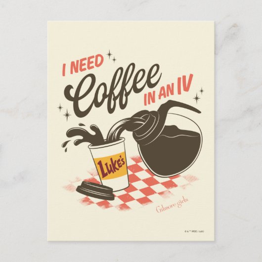 Gilmore Girls Luke’s Coffee IV Quote Briefkaart (Voorkant)