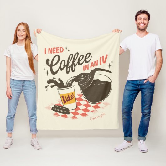 Gilmore Girls Luke’s Coffee IV Quote Fleece Deken (In situ)