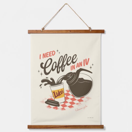 Gilmore Girls Luke’s Coffee IV Quote Hangend Wandkleed (Voorkant)