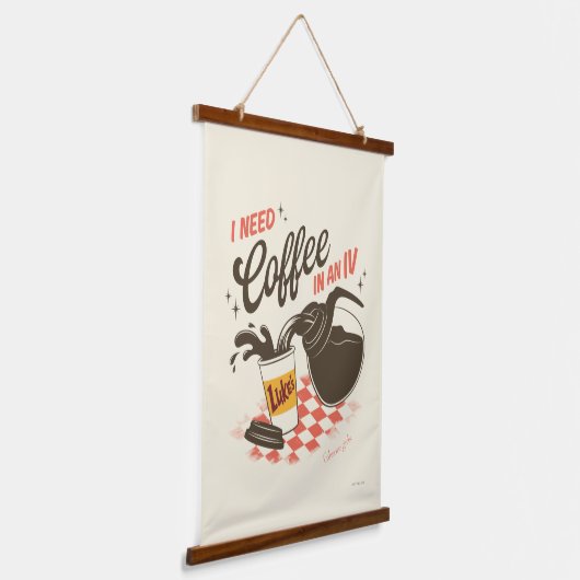 Gilmore Girls Luke’s Coffee IV Quote Hangend Wandkleed (Gebogen)