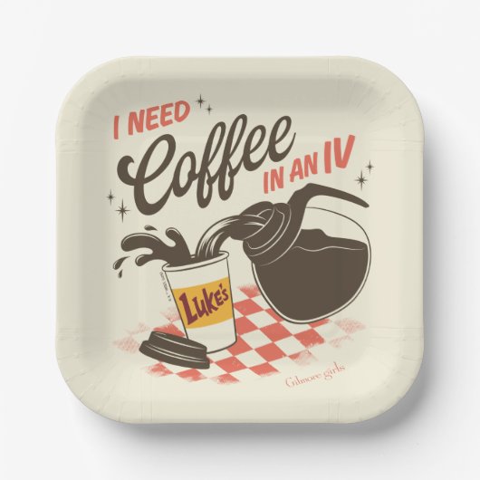 Gilmore Girls Luke’s Coffee IV Quote Papieren Bordje (Voorkant)