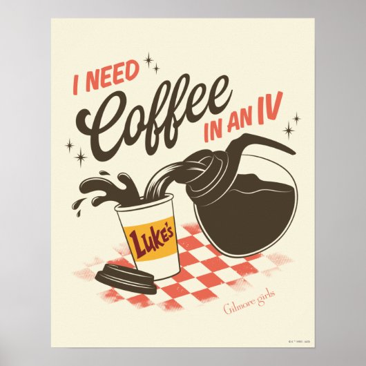 Gilmore Girls Luke’s Coffee IV Quote Poster (Voorkant)