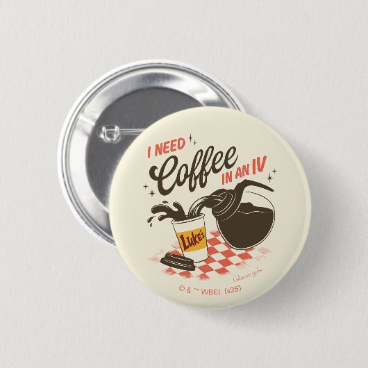 Gilmore Girls Luke’s Coffee IV Quote Ronde Button 5,7 Cm (Voorkant /achterkant)