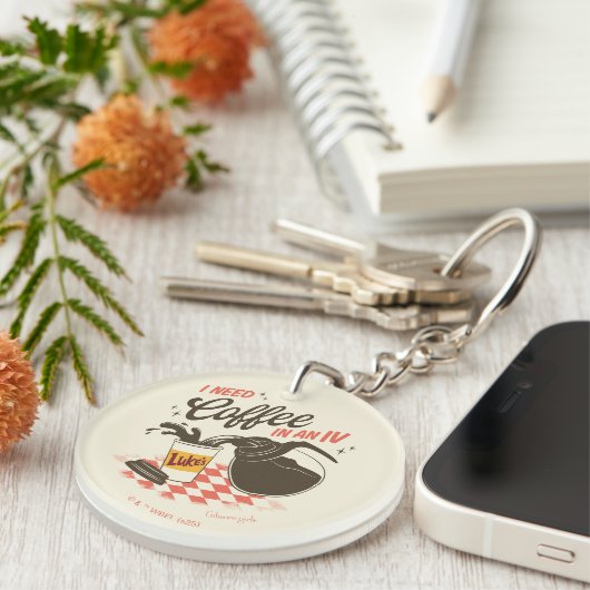 Gilmore Girls Luke’s Coffee IV Quote Sleutelhanger (Voorkant Rechts)