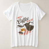 Gilmore Girls - Luke's Coffee IV Grote Maat T-shirt (Design voorkant)