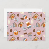 Gilmore Girls | Luke's Diner Coffee Pattern Briefkaart (Voorkant / Achterkant)