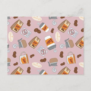 Gilmore Girls Luke's Diner Coffee Pattern Briefkaart