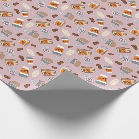 Gilmore Girls | Luke's Diner Coffee Pattern Cadeaupapier (Hoek)
