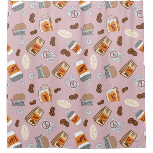 Gilmore Girls | Luke's Diner Coffee Pattern Douchegordijn (Voorkant)