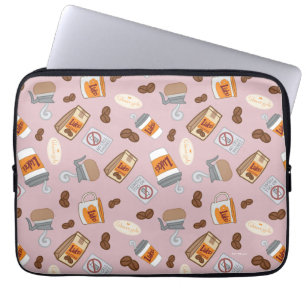 Gilmore Girls   Luke's Diner Coffee Pattern Laptop Sleeve