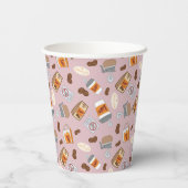 Gilmore Girls | Luke's Diner Coffee Pattern Papieren Bekers (Achterkant)