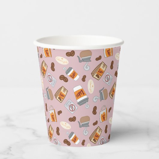 Gilmore Girls | Luke's Diner Coffee Pattern Papieren Bekers (Voorkant)
