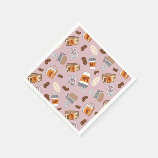 Gilmore Girls | Luke's Diner Coffee Pattern Servet (Hoek)