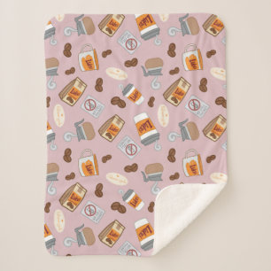Gilmore Girls   Luke's Diner Coffee Pattern Sherpa Deken