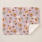 Gilmore Girls | Luke's Diner Coffee Pattern Sherpa Deken (Voorkant (horizontaal))