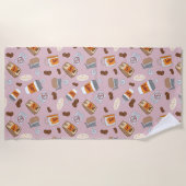 Gilmore Girls | Luke's Diner Coffee Pattern Strandlaken (Voorkant)