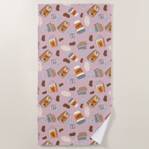Gilmore Girls   Luke's Diner Coffee Pattern Strandlaken