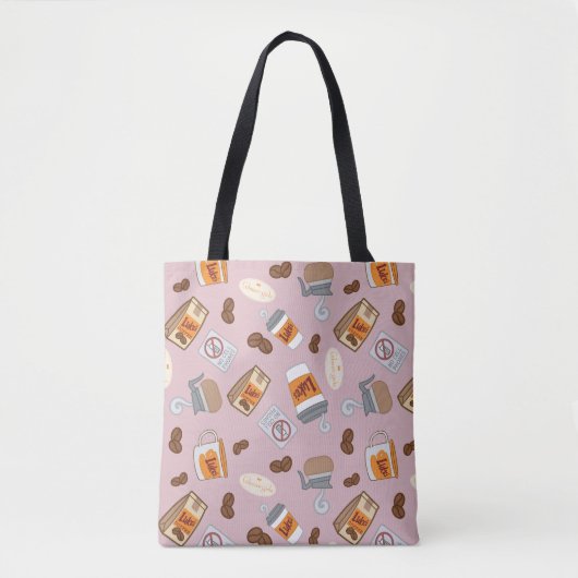 Gilmore Girls | Luke's Diner Coffee Pattern Tote Bag (Voorkant)