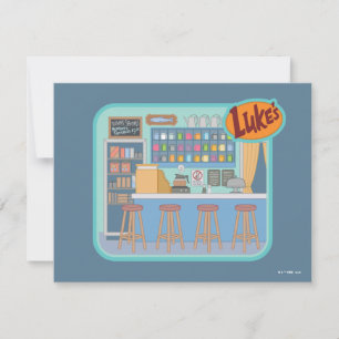 Gilmore Girls   Luke's Diner Graphic Notitiekaartje