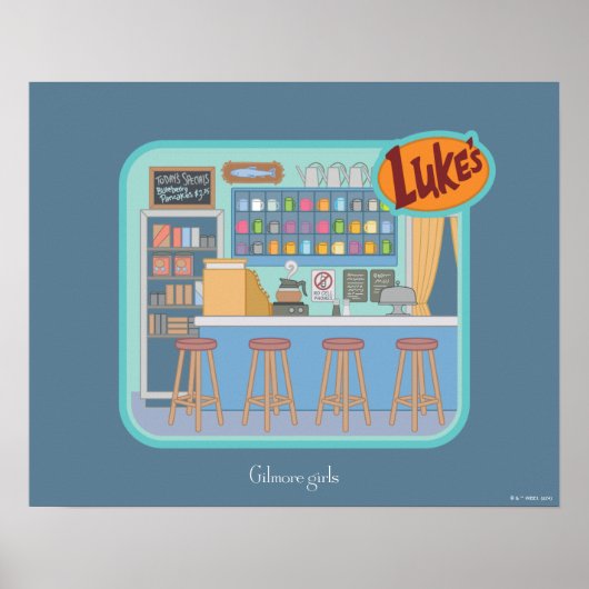 Gilmore Girls | Luke's Diner Graphic Poster (Voorkant)