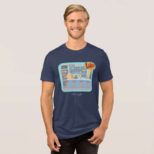 Gilmore Girls | Luke's Diner Graphic Tri-Blend Shirt (Voorkant volledig)