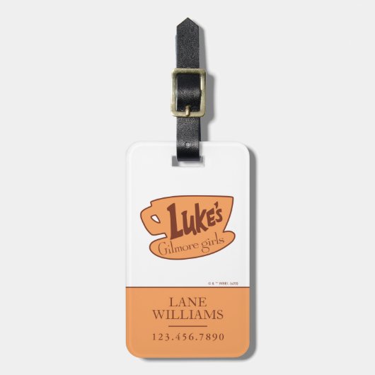 Gilmore Girls Luke's Diner Logo Bagagelabel (Voorkant verticaal)